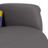 vidaXL Sill&oacute;n reclinable de masaje con reposapi&eacute;s cuero sint&eacute;tico gris