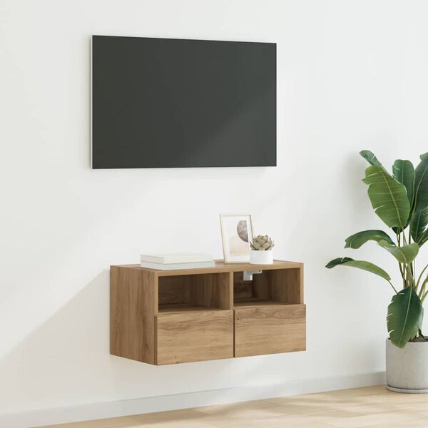 vidaXL Mueble de TV Montado en la Pared Roble artesanal