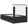 vidaXL Estructura de cama Negro 90 x 200 cm Madera de pino macizo