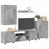 vidaXL Conjunto de mueble de TV 4 pcs Gris Concreto