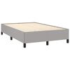 vidaXL Cama box spring con colch&oacute;n y LED tela gris claro 120x190 cm