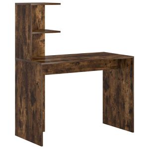vidaXL Escritorio Roble ahumado 102 x 50 x 124 cm Madera de ingenier&iacute;a