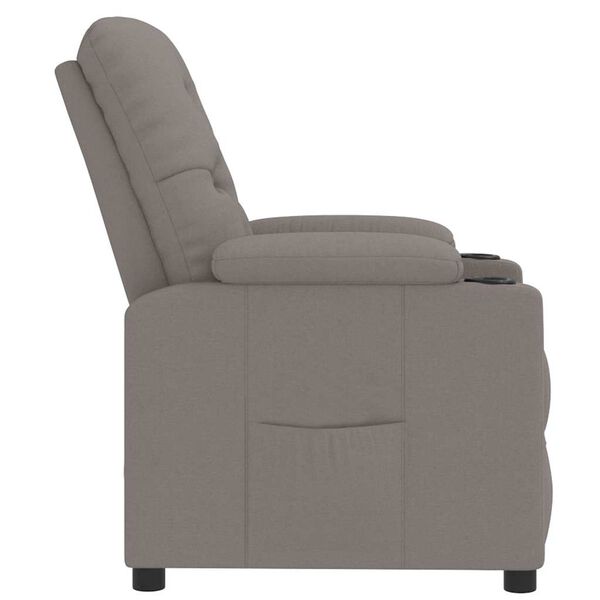 vidaXL Sill&oacute;n reclinable de tela gris taupe