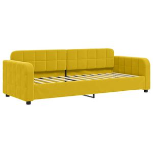 vidaXL Sof&aacute; cama sin colch&oacute;n terciopelo amarillo 80x200 cm