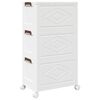 vidaXL Caja de almacenaje apilable con ruedas 3 niveles 28 L
