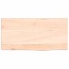 vidaXL Estante de pared madera maciza de roble sin tratar 40x20x6 cm