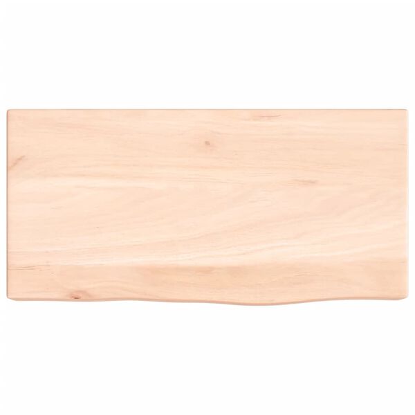vidaXL Estante de pared madera maciza de roble sin tratar 40x20x6 cm