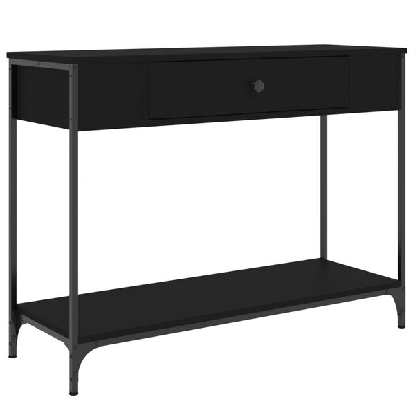 vidaXL Mesa consola madera de ingenier&iacute;a negra 100x34,5x75 cm