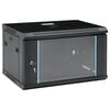 vidaXL Armarios de red Black 600 x 450 x 375 mm Acero