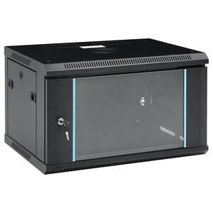 vidaXL Armario de red de pared 6U 19" IP20 600x450x350 mm