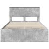 vidaXL Estructura de cama Gris Concreto 135 x 190 cm Madera Ingenieril