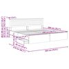 vidaXL Estructura de cama Gris Sonoma 200 x 200 cm Madera Ingenieril