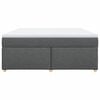 vidaXL Cama box spring con colchón tela gris oscuro 180x200 cm
