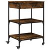 vidaXL Carrito de cocina madera ingenier&iacute;a roble ahumado 60x48x89,5 cm