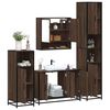 vidaXL Set de muebles baño 4 pzas madera contrachapada roble marrón