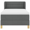 vidaXL Cama tipo Box Spring con colch&oacute;n Gris oscuro 80 x 200 cm tela