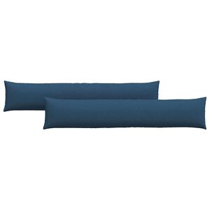vidaXL Cojines de sof&aacute; 2 pcs Azul 200 x 40 cm tela