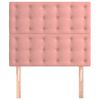 vidaXL Cabecero de cama rosa 100x5x118/128 cm Terciopelo