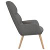 vidaXL Sill&oacute;n de relax de tela gris oscuro
