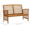vidaXL Juego de muebles de jardín 2 piezas madera maciza de acacia