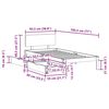 vidaXL Estructura de cama con cajones madera maciza pino 90x190 cm