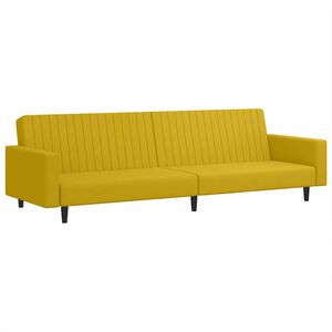 vidaXL Sof&aacute; cama de 2 plazas terciopelo amarillo