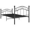 vidaXL Estructura de cama sin colch&oacute;n metal negro 100x200 cm
