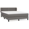 vidaXL Cama box spring con colchón cuero sintético gris 140x190 cm