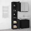 vidaXL Armario de ba&ntilde;o de madera contrachapada negro 32x34x188,5 cm