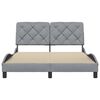 vidaXL Estructura de cama sin colch&oacute;n tela gris claro 140x190 cm