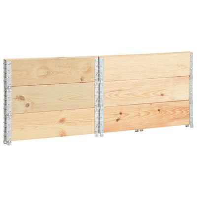 vidaXL Arriates de madera maciza de pino 3 unidades 100x100 cm