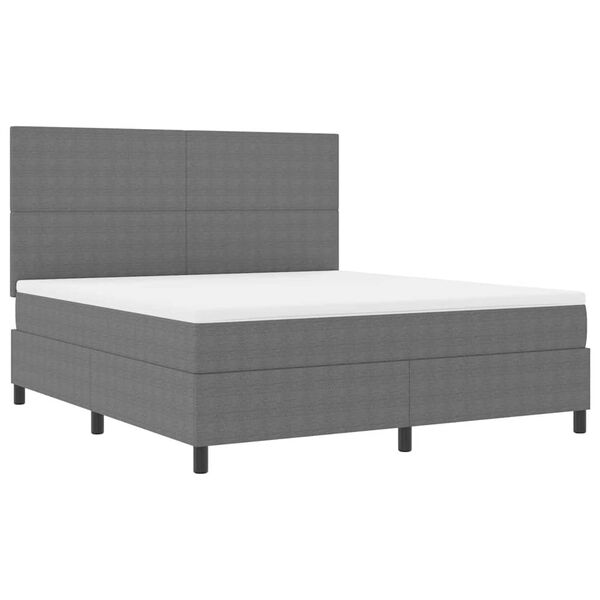 vidaXL Cama tipo Box Spring Gris claro y . 180 x 200 cm Tela de Pana