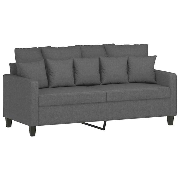 vidaXL Sof&aacute; de 2 plazas de tela gris oscuro 140 cm