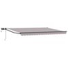 vidaXL Toldo manual retr&aacute;ctil con LEDs Gris Claro y Antracita 4 x 3 m