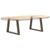 vidaXL Patas para mesa de centro en forma de V (2 unidades, acero natural, 60 x 42-43,3 cm)