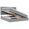 vidaXL Cama con almacenamiento y colch&oacute;n Gris Claro 160 x 200 cm tela