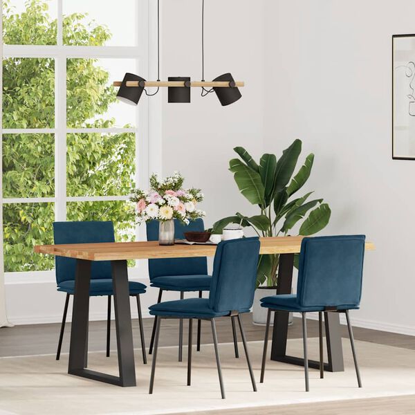 vidaXL Sillas de comedor 4 unidades terciopelo azul
