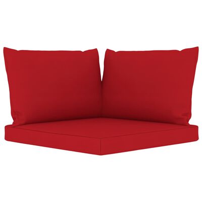 vidaXL Juego de muebles de jardín 12 piezas con cojines rojo