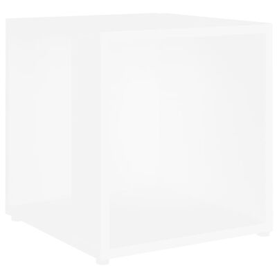 vidaXL Mesa auxiliar de madera contrachapada blanco 33x33x34,5 cm