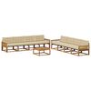 vidaXL Conjunto de sof&aacute;s de exterior con coj&iacute;n 9 pcs Natural y Beige