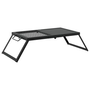 vidaXL Parrilla de Camping Plegable Negro 31,5 x 26,5 x 4 cm