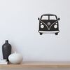 Homemania Adorno de pared Mini Van acero negro 32x36 cm
