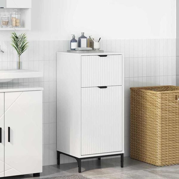 vidaXL Gabinete de Ba&ntilde;o con caj&oacute;n brillante 39,5 x 36 x 88 cm