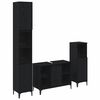 vidaXL Juego de muebles de ba&ntilde;o 3 uds. Roble negro 30 x 30 x 190 cm