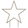 vidaXL Estrella de luz decorativa Navidad con estacas 80 LED 60 cm
