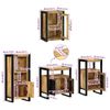 vidaXL Juego de muebles de ba&ntilde;o 4 pcs Marr&oacute;n Madera de mango s&oacute;lido