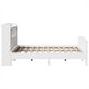 vidaXL Cama con estanter&iacute;a sin colch&oacute;n madera maciza blanca 160x200 cm