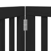vidaXL Puerta de perros plegable 12 paneles madera &aacute;lamo negra 600 cm