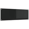 vidaXL Salpicadero de cocina Negro 120 x 40 cm vidrio templado