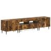 vidaXL Conjunto de 3 Muebles para TV con LED Roble Ahumado